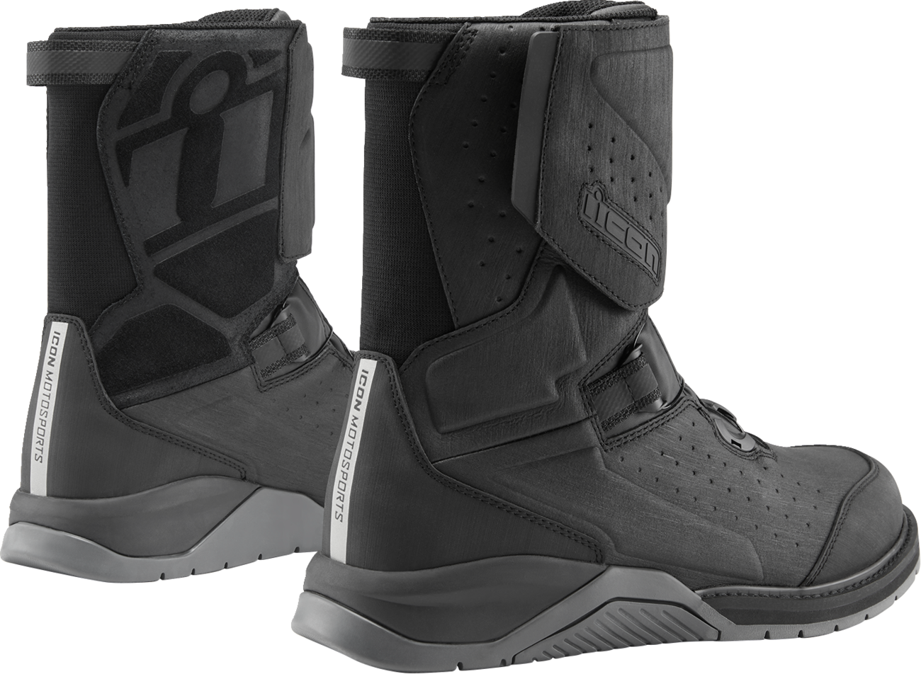 ICON Alcan Waterproof Boots - Black - Size 9 3403-1235