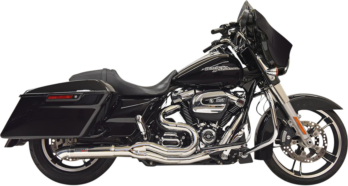 BASSANI XHAUST 2:1 Exhaust - Chrome Glide /Road King 2017-2024 1F88C