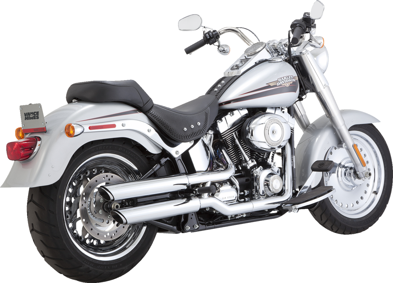 VANCE & HINES 3" Twin Slash Slip-On Muffler - Chrome Fat Boy 2010-2017 16343