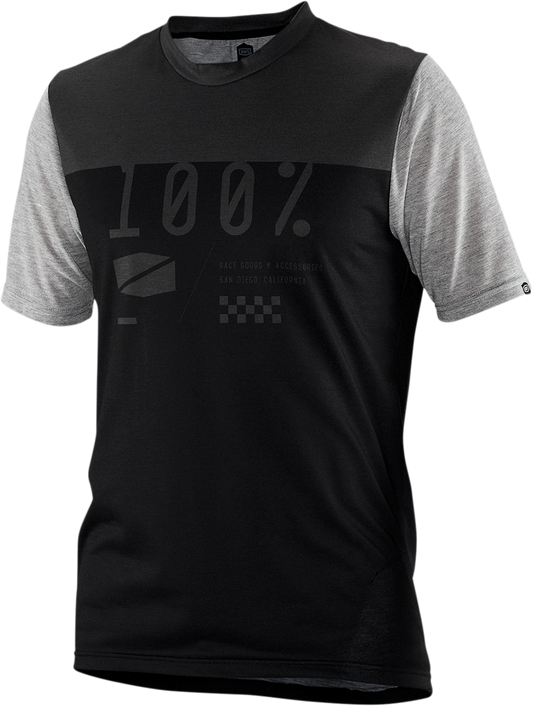100% Airmatic Jersey - Short-Sleeve - Black/Charcoal - Small 41312-057-10