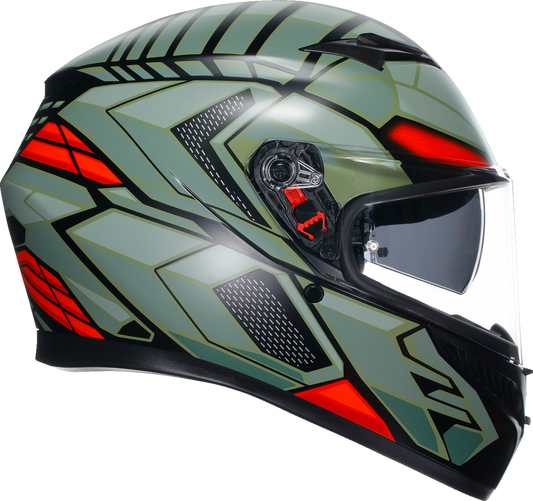 AGV K3 Helmet - Decept - Matte Black/Green/Red - 2XL 21183810040102X