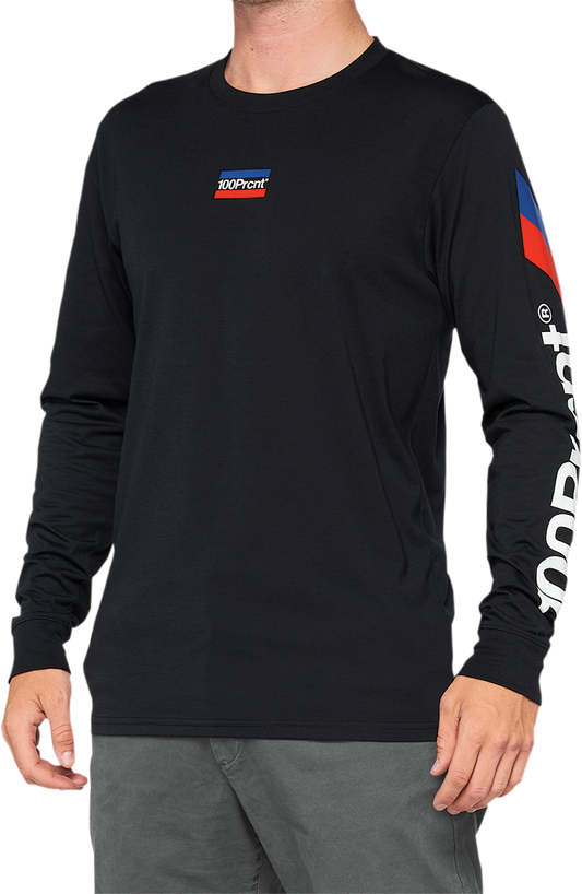 100% Aster Tech T-Shirt - Long-Sleeve - Black - Medium 35029-001-11
