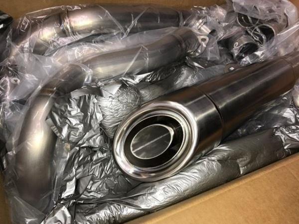 Vandemon Brushed Titanium Exhaust System Ninja H2 & H2R 2015-25 KAWAH2TICSBRUEXHD