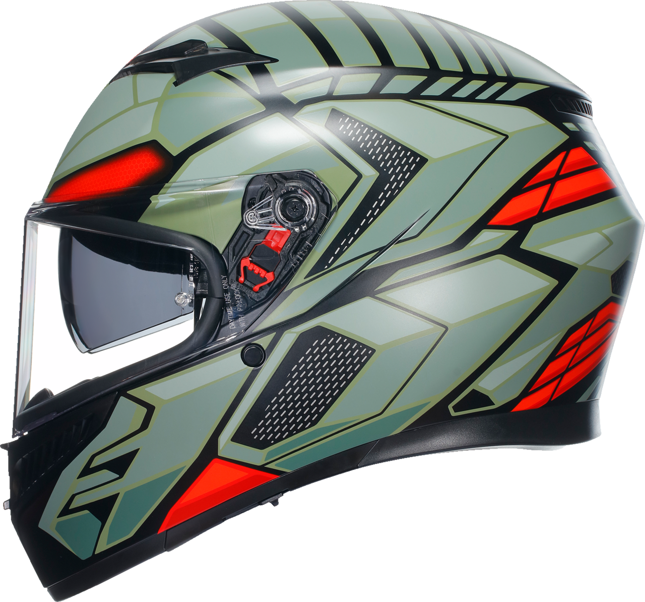 AGV K3 Helmet - Decept - Matte Black/Green/Red - Large 2118381004010L
