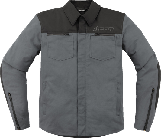 ICON Upstate Canvas CE Jacket - Gray - Small 2820-6241