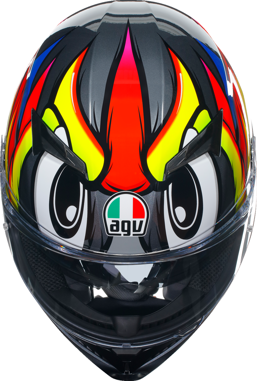 AGV K3 Helmet - Birdy 2.0 - Gray/Yellow/Red - 2XL 21183810040122X