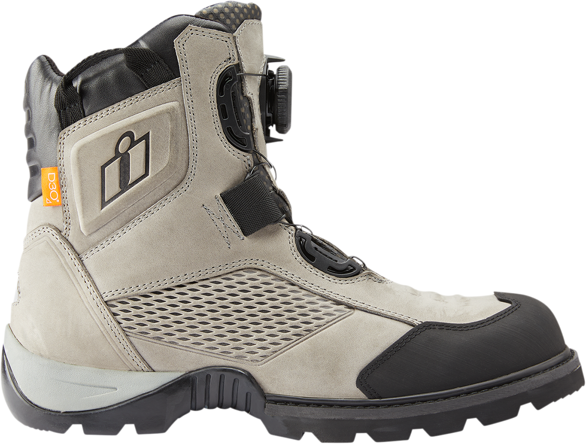 ICON Stormhawk Boots - Gray - Size 10 3403-1178