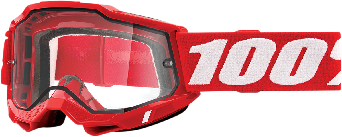 100% Accuri 2 Enduro Goggles - Red - Clear 50015-00005