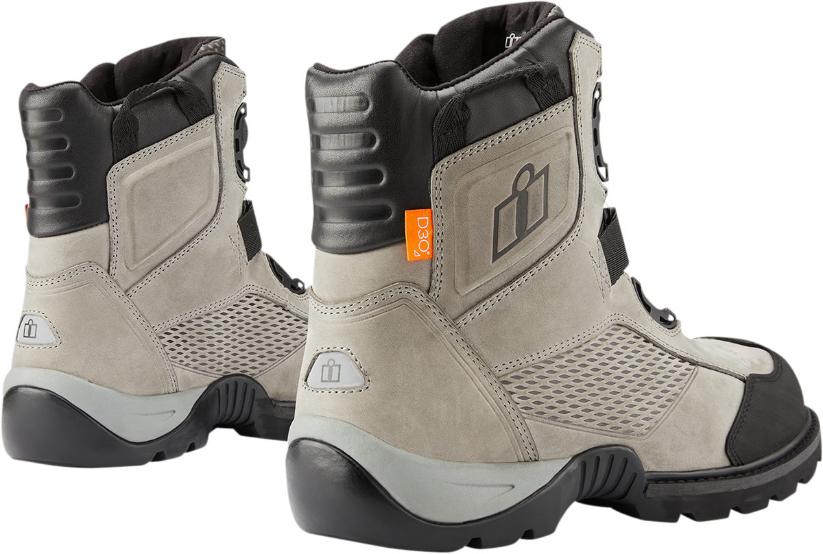 ICON Stormhawk Boots - Gray - Size 10 3403-1178