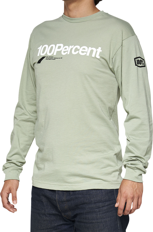 100% Bilto Long-Sleeve T-Shirt - Slate Green - Small 33009-486-10