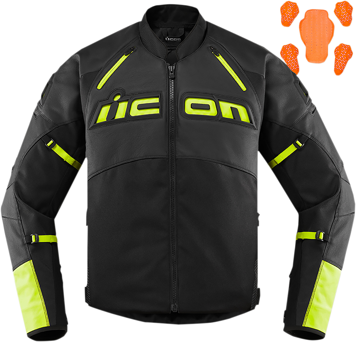 ICON Contra2™ CE Jacket - Black/Hi-Viz - 3XL 2810-3659