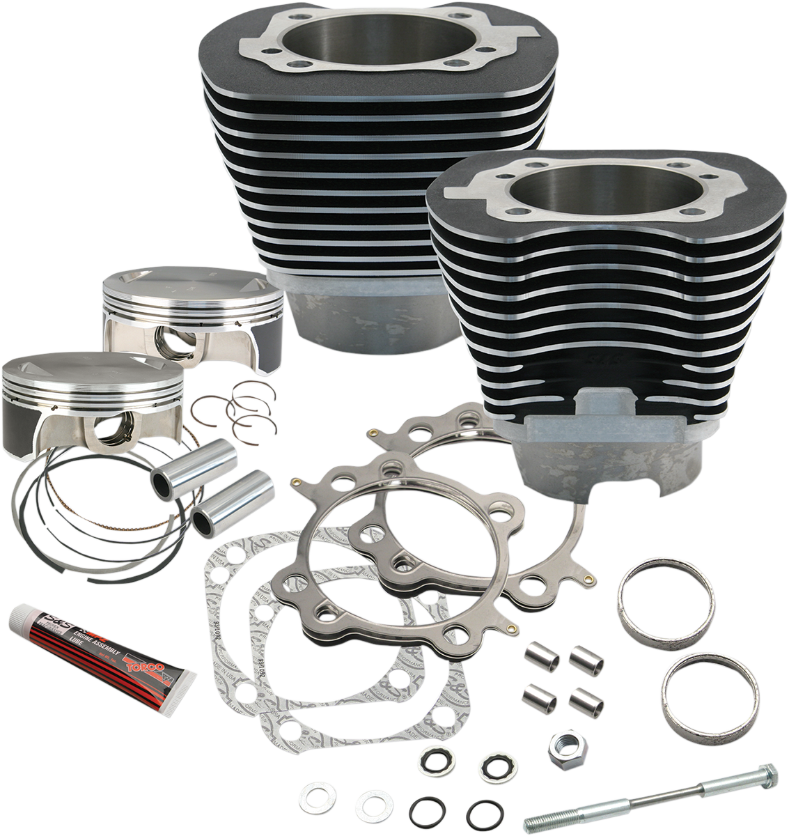 S&S CYCLE 117" Big Bore Cylinder Kit - Twin Cam - Black 910-0221