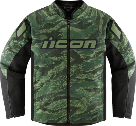 ICON Hooligan CE Tiger's Blood Jacket - Green - 4XL 2820-6158