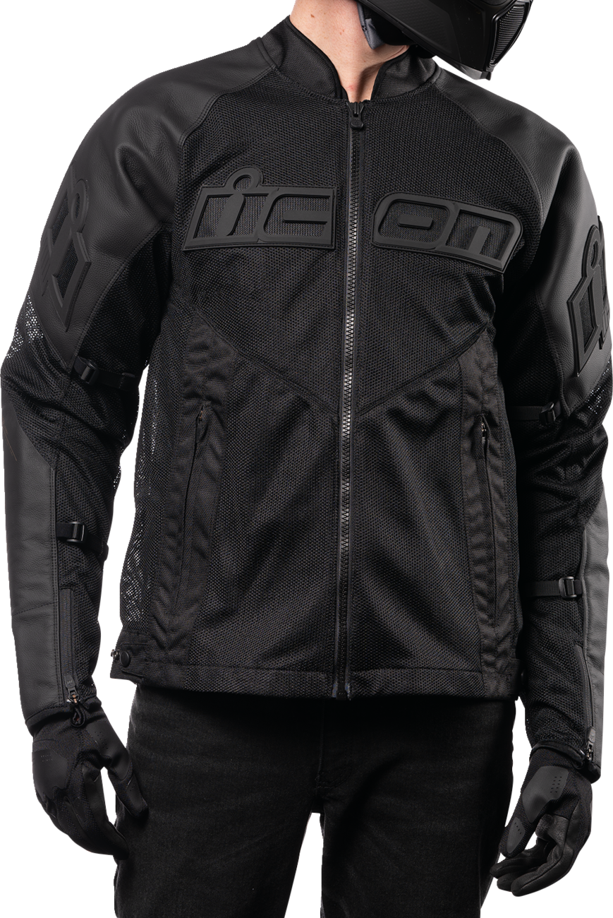 ICON Mesh AF™ Leather Jacket - Black - Small 2810-3897