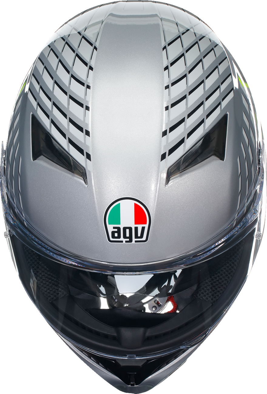 AGV K3 Helmet - Fortify - Gray/Black/Yellow Fluo - Medium 2118381004011M