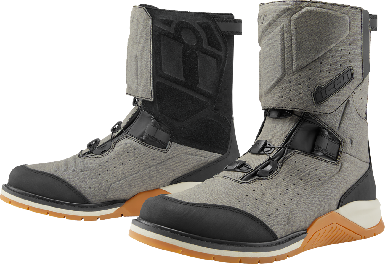 ICON Alcan Waterproof Boots - Gray - Size 10.5 3403-1250
