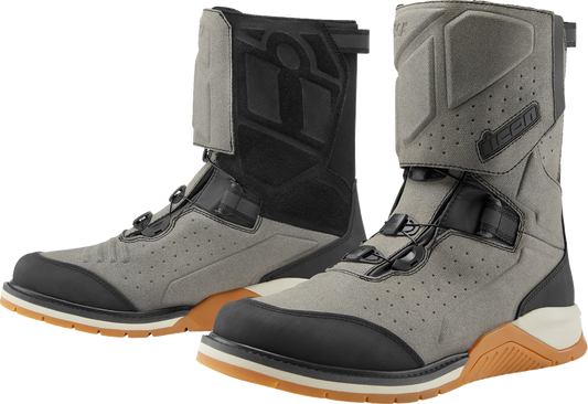 ICON Alcan Waterproof Boots - Gray - Size 10.5 3403-1250