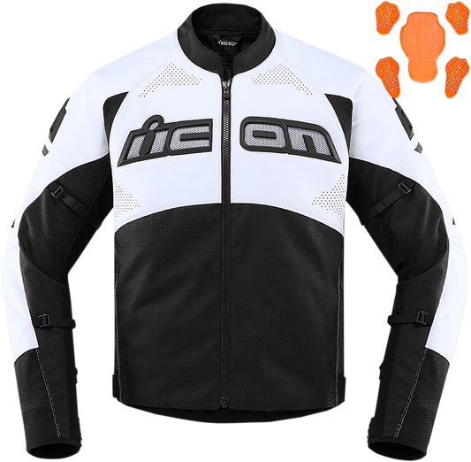 ICON Contra2™ Perf CE Jacket - White - Medium 2810-3667