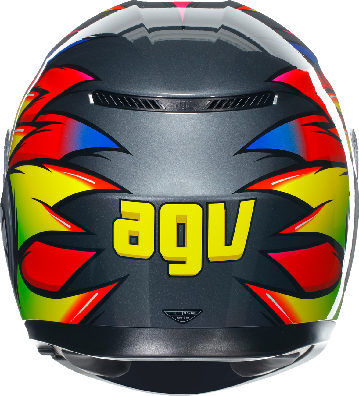 AGV K3 Helmet - Birdy 2.0 - Gray/Yellow/Red - Small 2118381004012S