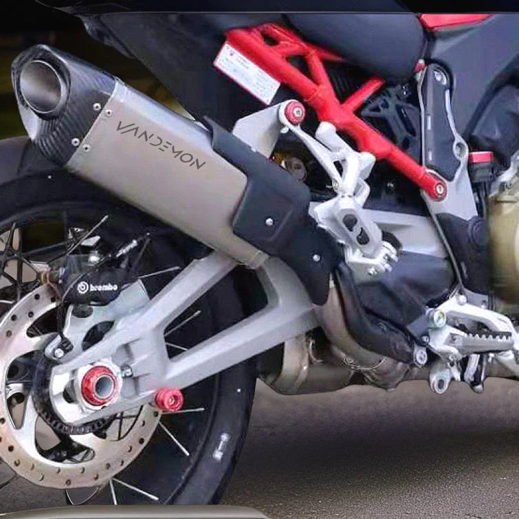 Vandemon Ducati Multistrada V4 Bimodal Stealth Titanium Slip-On Exhaust DUCV4MTSTIMUFWVA