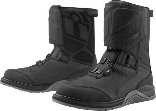 ICON Alcan Waterproof Boots - Black - Size 8.5 3403-1234