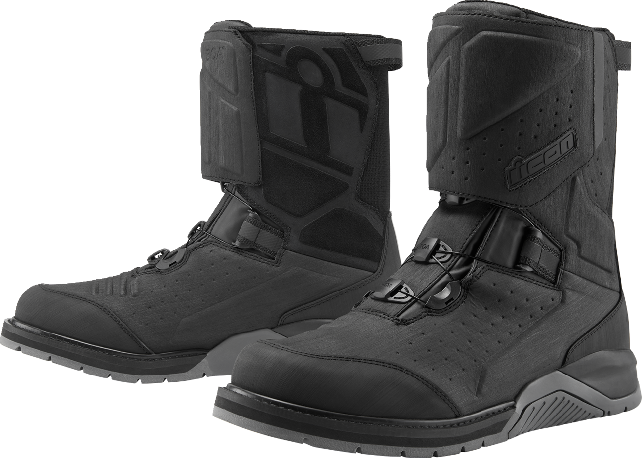 ICON Alcan Waterproof Boots - Black - Size 8 3403-1233