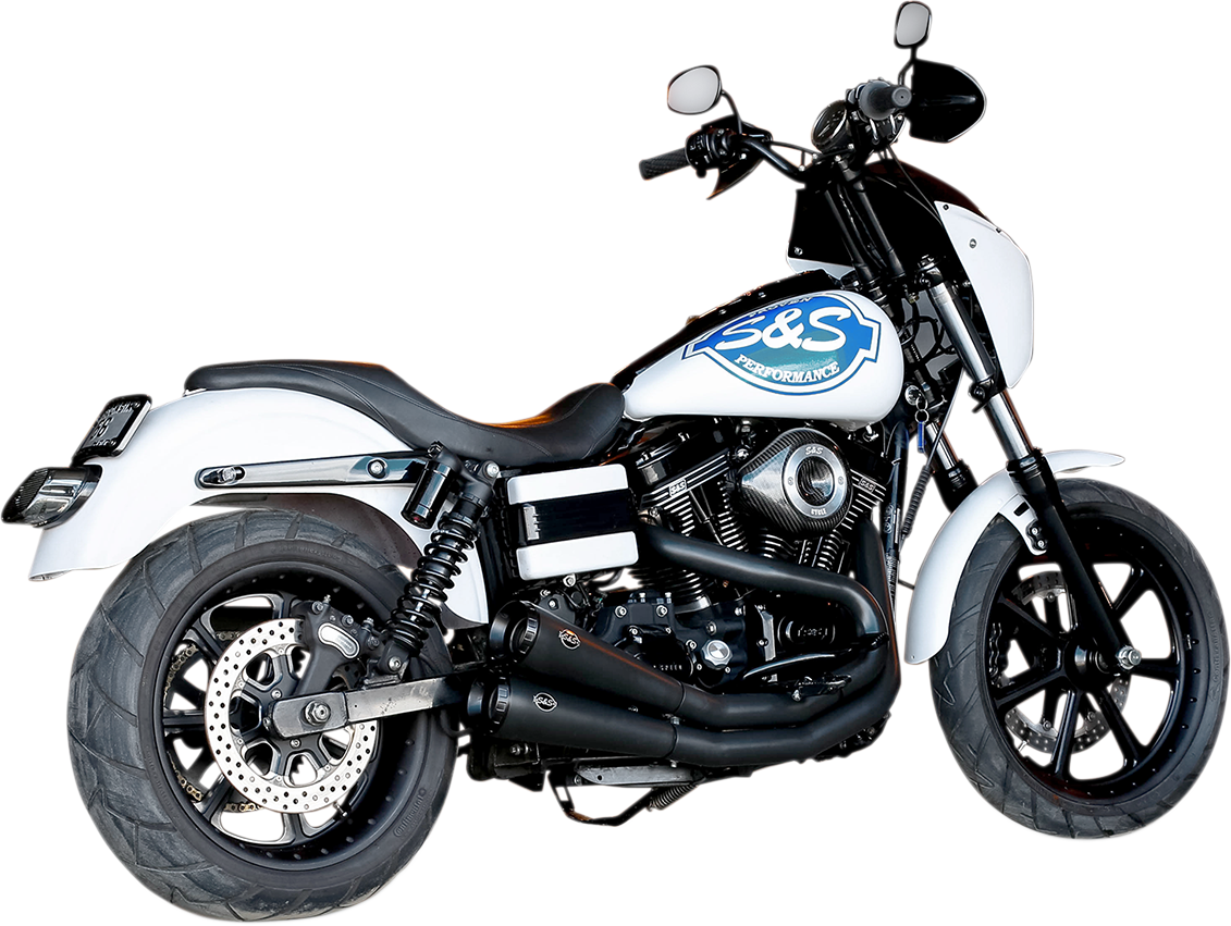 S&S CYCLE Grand National 2:2 Exhaust - Black Low Rider/Street Bob/Super Glide 2006-2017 550-0742