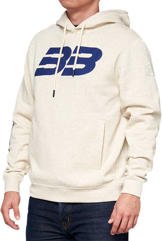 100% BB33 Pullover Welt Pocket Hoodie - Oatmeal - Large BB-36045-484-12