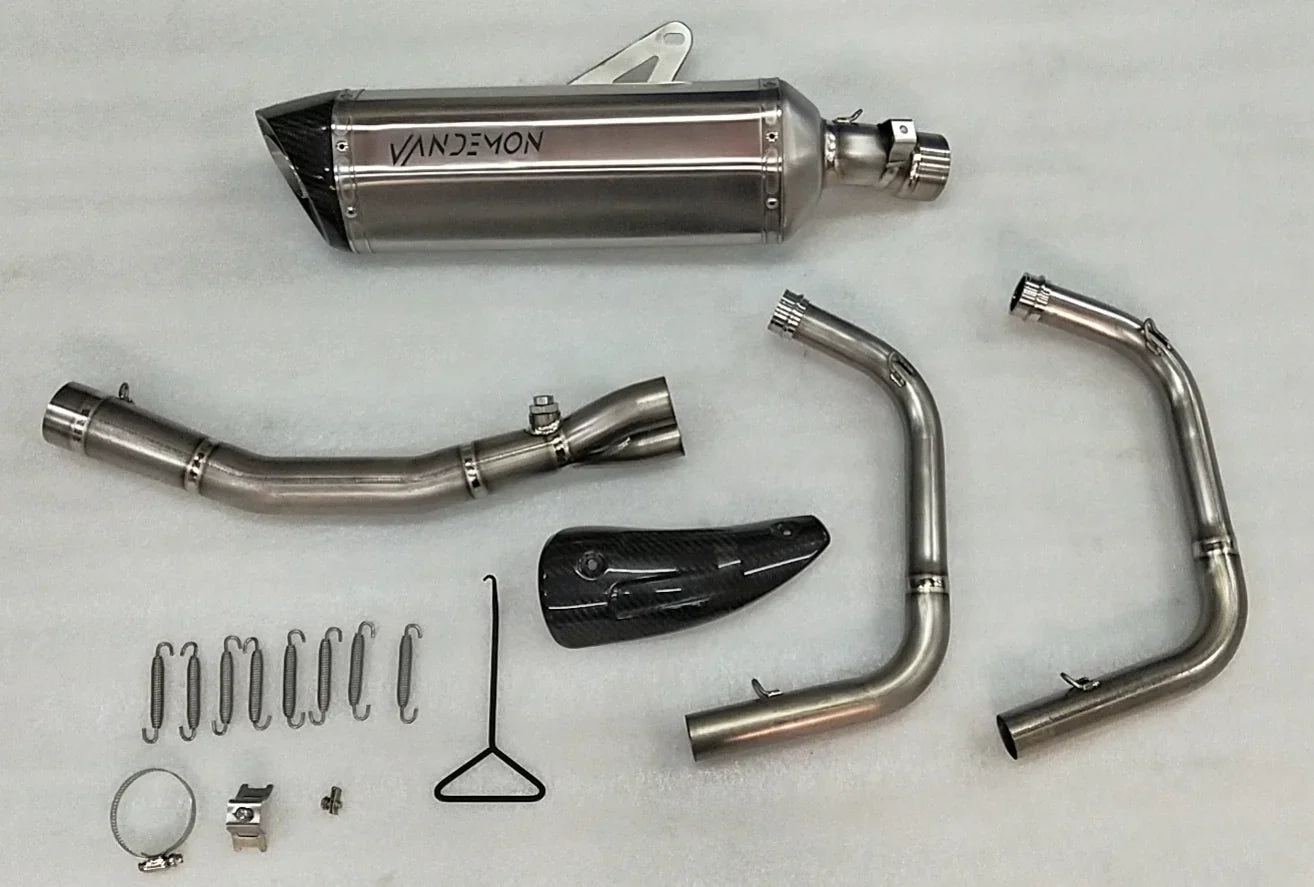 Vandemon Titanium Exhaust System Z400 & Ninja 400 2018-2025/500 KAWANJA400TIEXHA