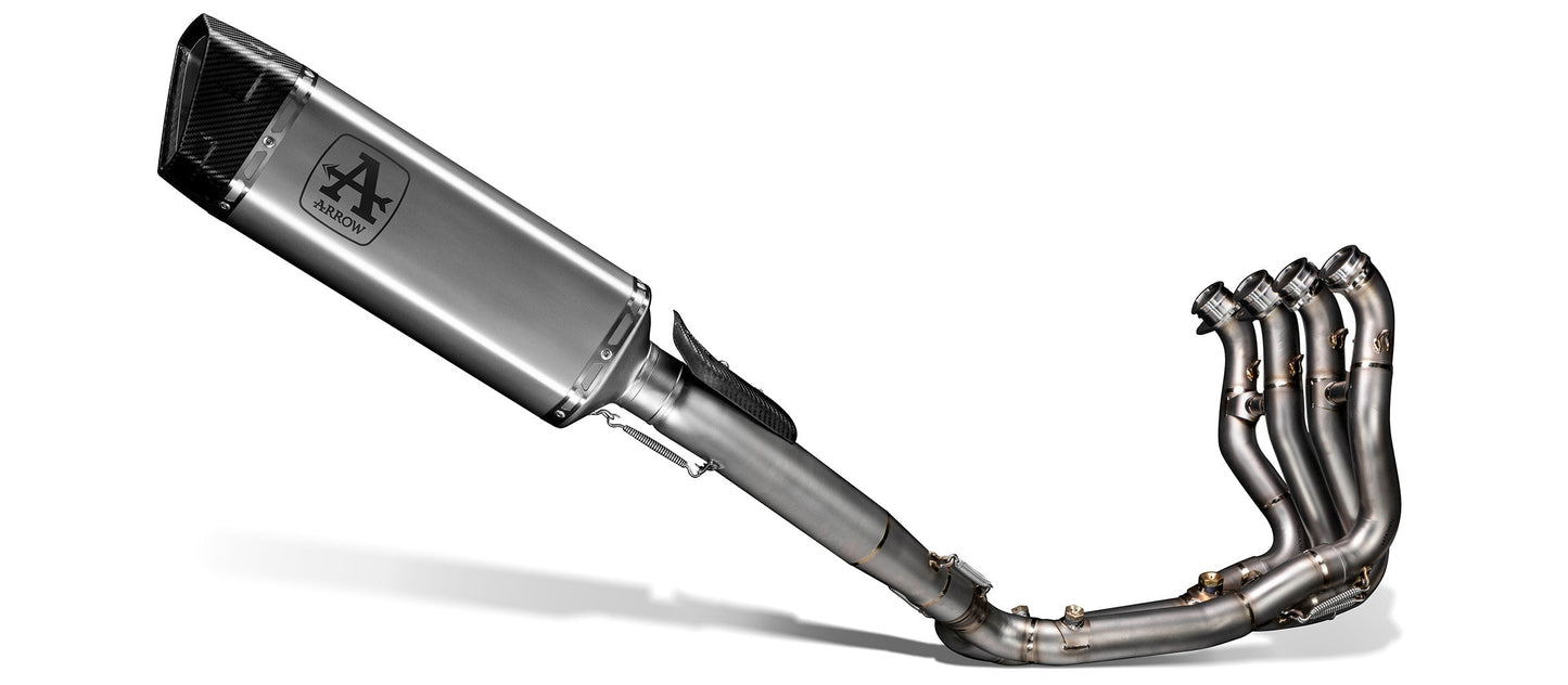 Arrow Yamaha Yzf R3 Competition Full Titanium Full System With Thunder Silencer With Db Killer And Carbon End Cap 71181ckz