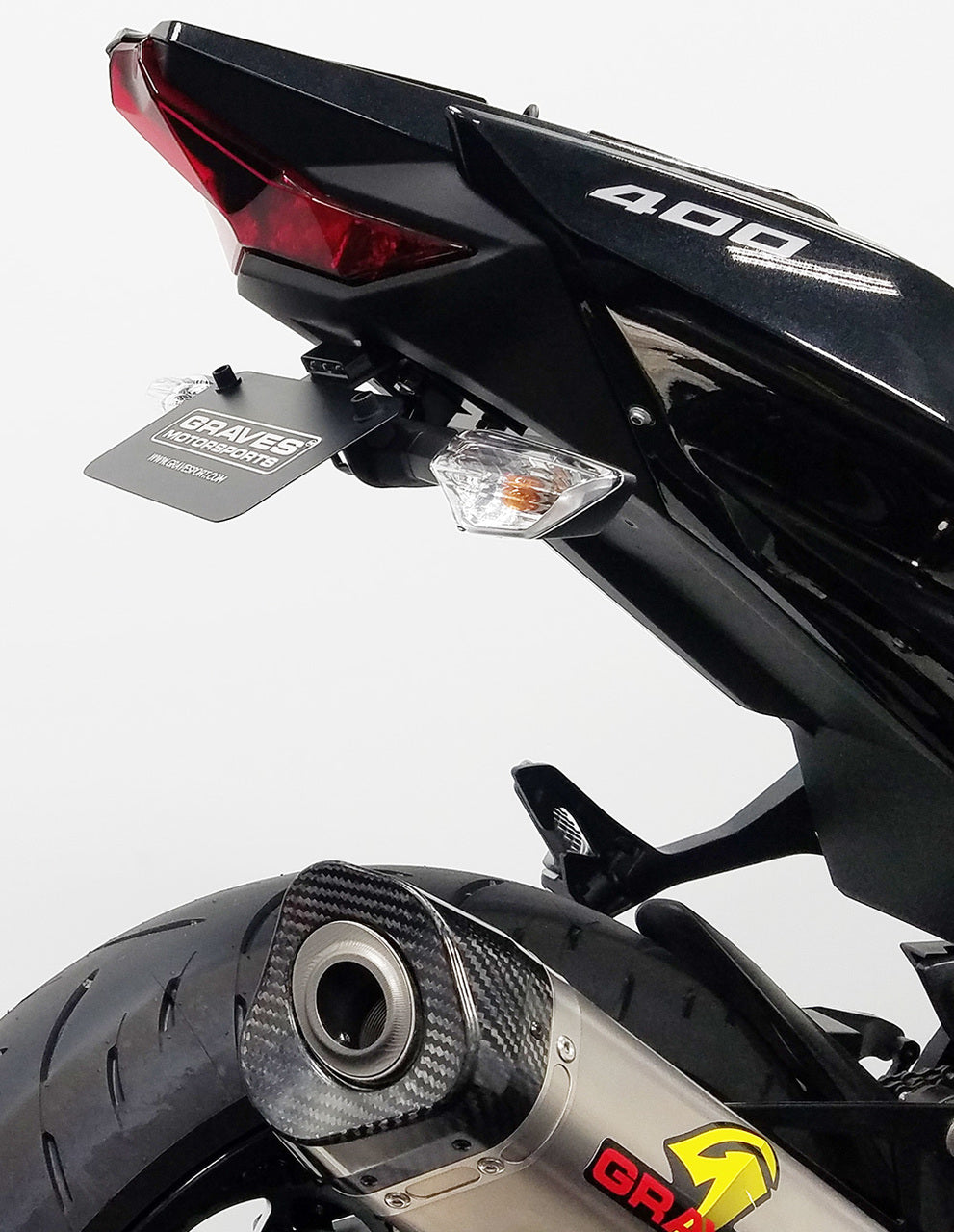 Graves motorsports ninja ex400 18-20/z400 2020 fender eliminator tag bracket