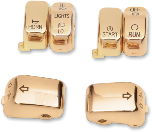 DRAG SPECIALTIES Switch Caps - Standard - Gold H18-0335GO-C