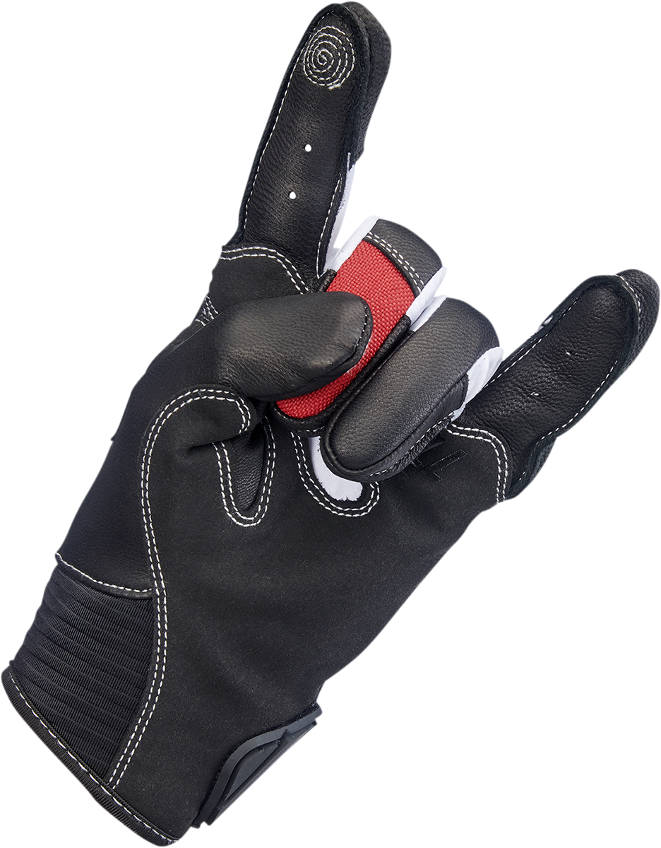 BILTWELL Bridgeport Gloves - Red - Large 1509-0801-304