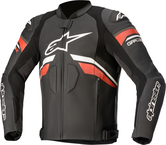 ALPINESTARS GP Plus R v3 Rideknit Leather Jacket - Black/White/Red - US 48 / EU 58 3100321-1304-58