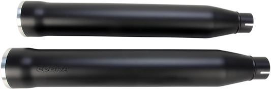 COBRA 3" RPT Mufflers for '07-'17 Softail - Black 6053B