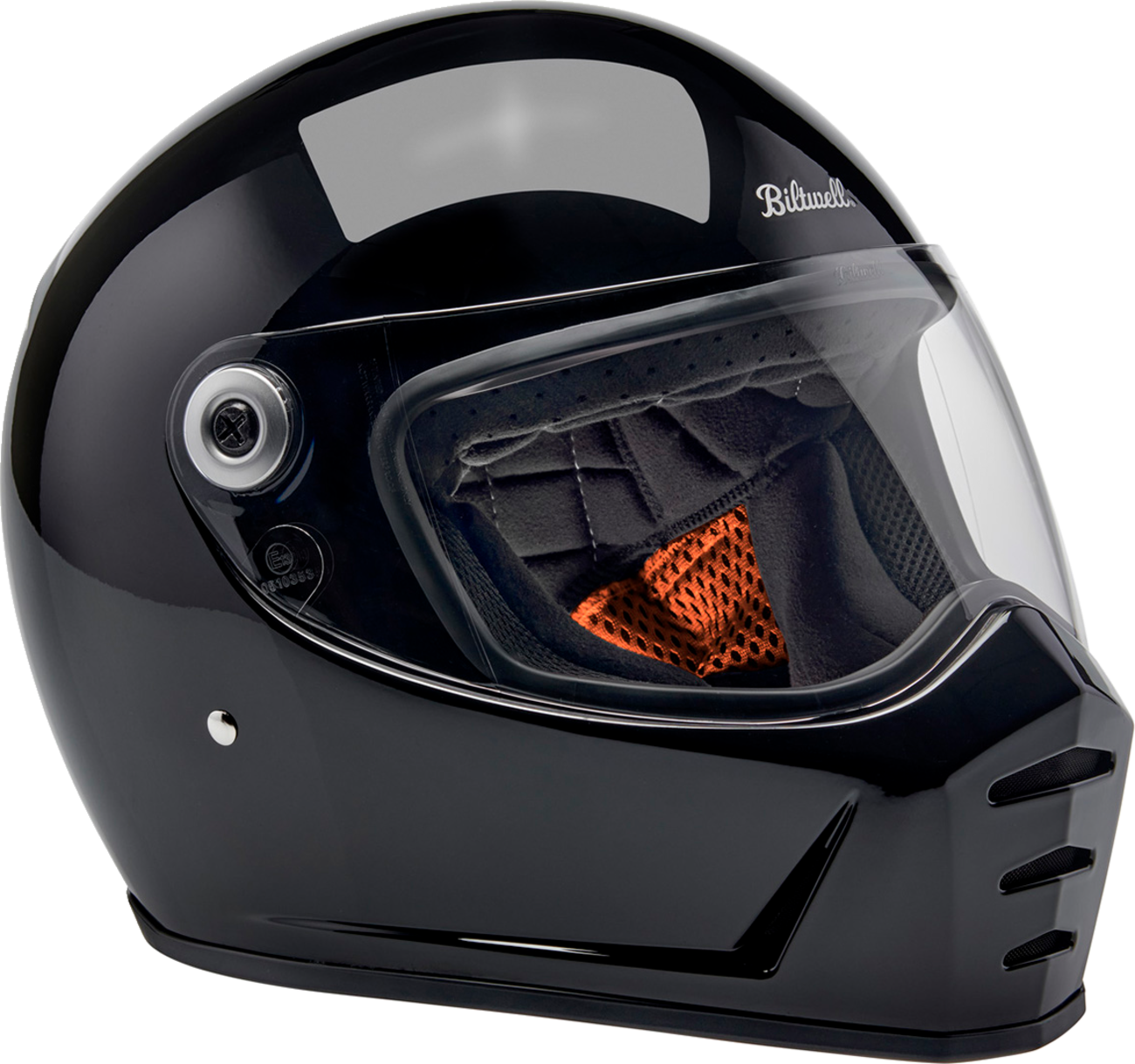 BILTWELL Lane Splitter Helmet - Gloss Black - Large 1004-101-504