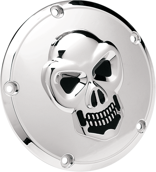 DRAG SPECIALTIES Skull Derby Cover - Chrome - 5 Hole 33-0062-PC