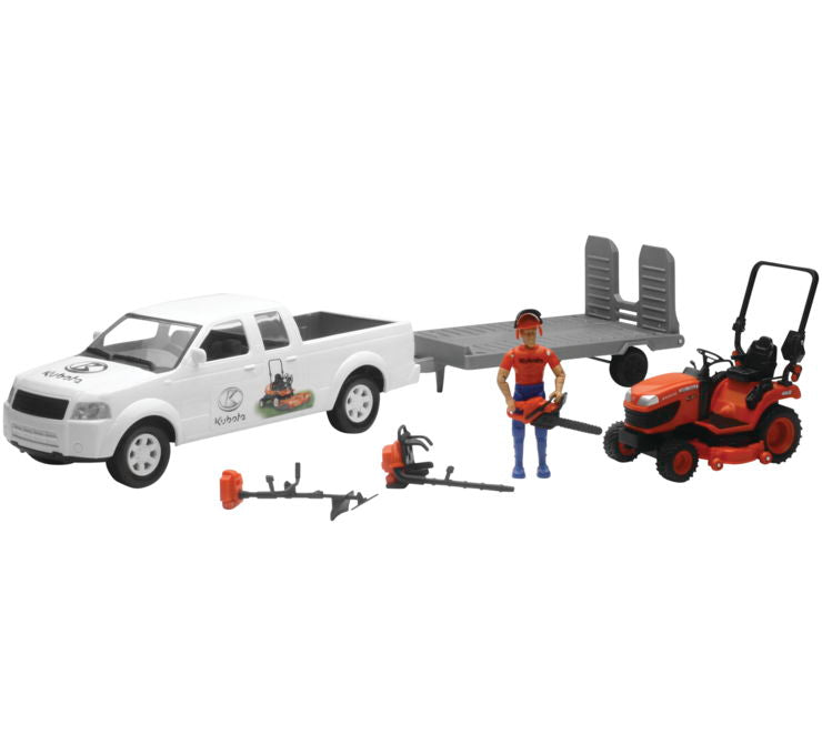 New Ray Toys Pickup Kubota Mower Set 1:20