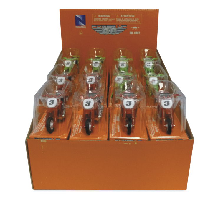 New Ray Toys Pullback Mini Dirtbike Asst 24