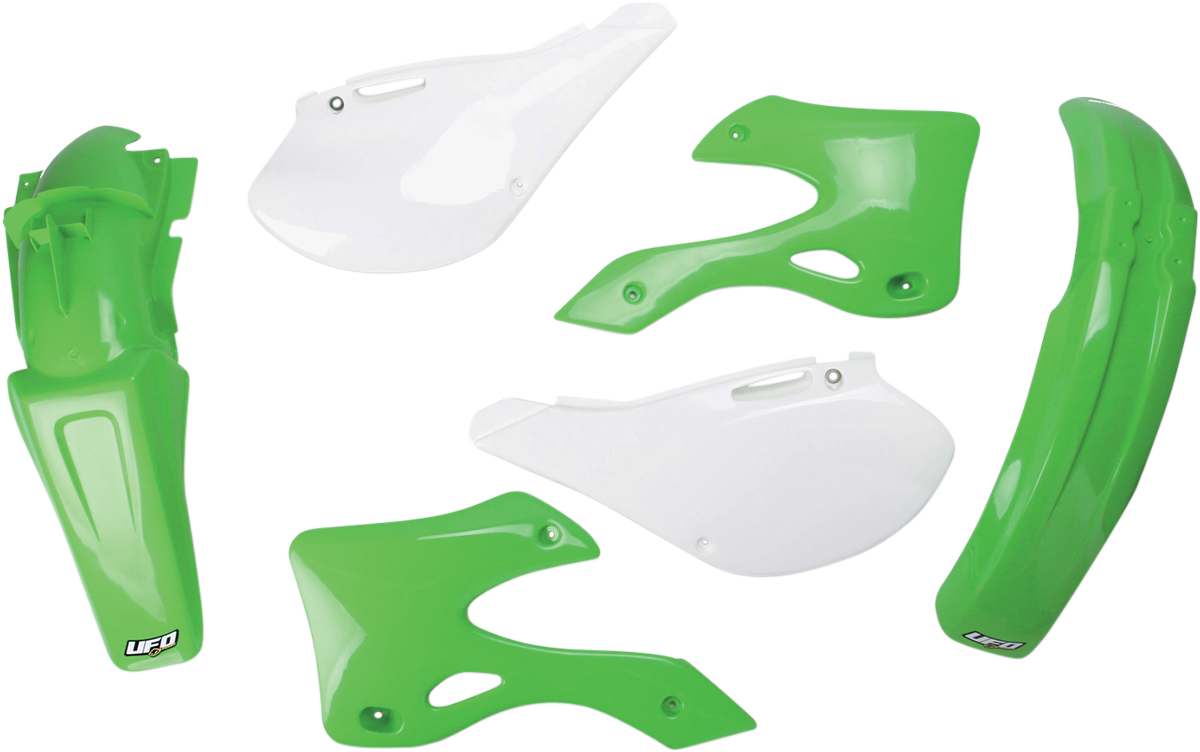 UFO Replacement Body Kit OEM Green/White KX 125/250 1999-2002 KAKIT200-999