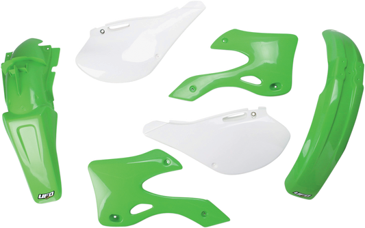 UFO Replacement Body Kit OEM Green/White KX 125/250 1999-2002 KAKIT200-999