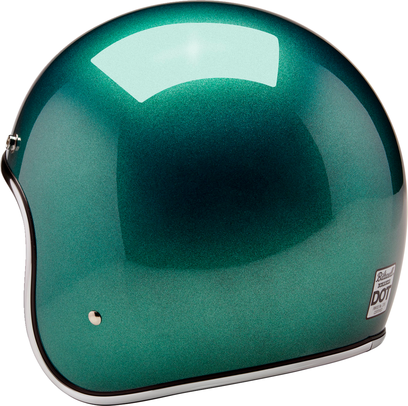 BILTWELL Bonanza Helmet - Metallic Catalina Green - Large 1001-358-204