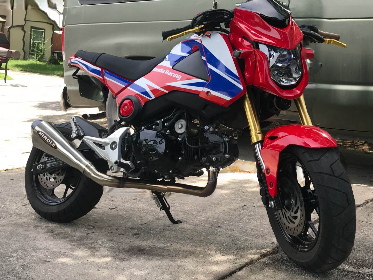 Hindle evo megaphone full system honda grom 2022 race high mount