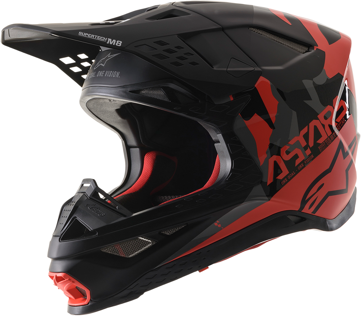 ALPINESTARS Supertech M8 Helmet - Echo - MIPS® - Black/Red/Gloss - Small 8302621-1116-SM