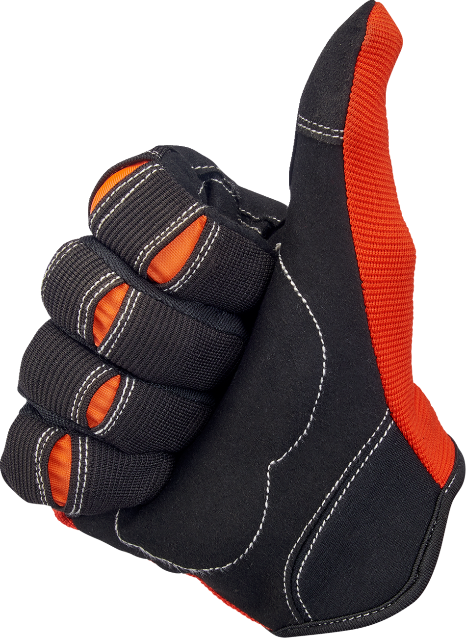 BILTWELL Moto Gloves - Orange/Black - Medium 1501-0106-003