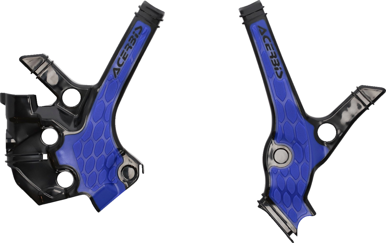 ACERBIS X-Grip Frame Guards - Black/Blue 2976221004