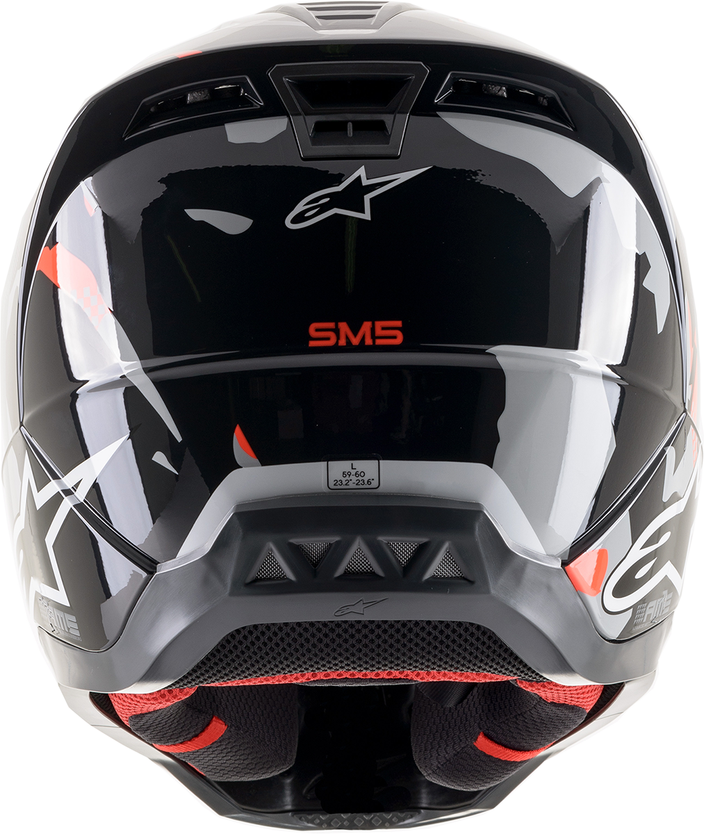 ALPINESTARS SM5 Helmet - Rover - Gray/Red - Large 8303921-1392-LG