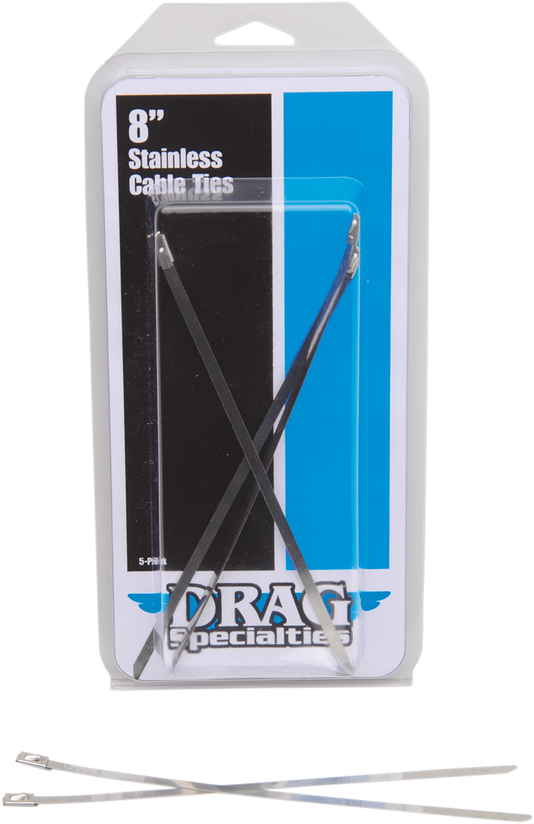 DRAG SPECIALTIES Tie Wraps - Stainless Steel - 8" 304-0508-D