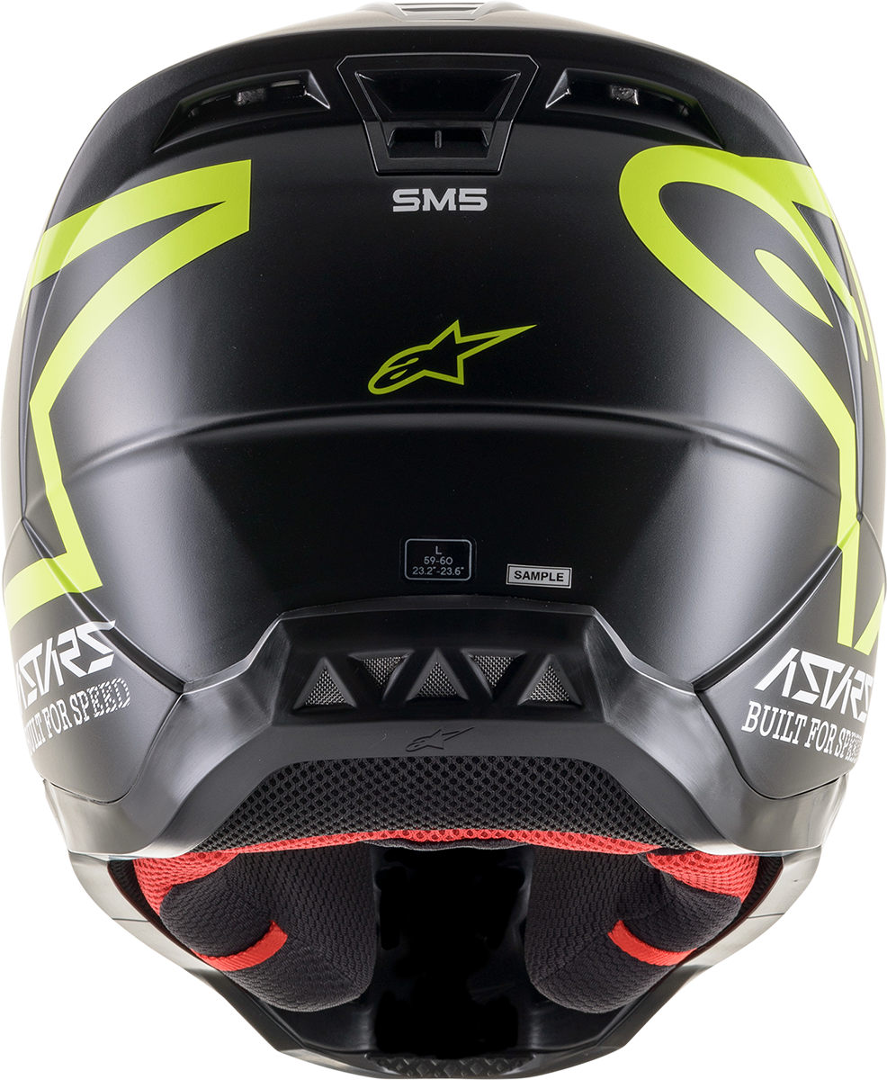ALPINESTARS SM5 Helmet - Compass - Matte Black/Yellow Fluo - Large 8303321-1559-LG