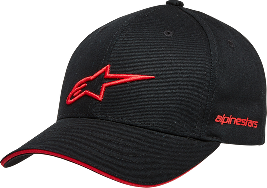 ALPINESTARS Rostrum Hat - Black/Red - One Size 1232-81000-1030